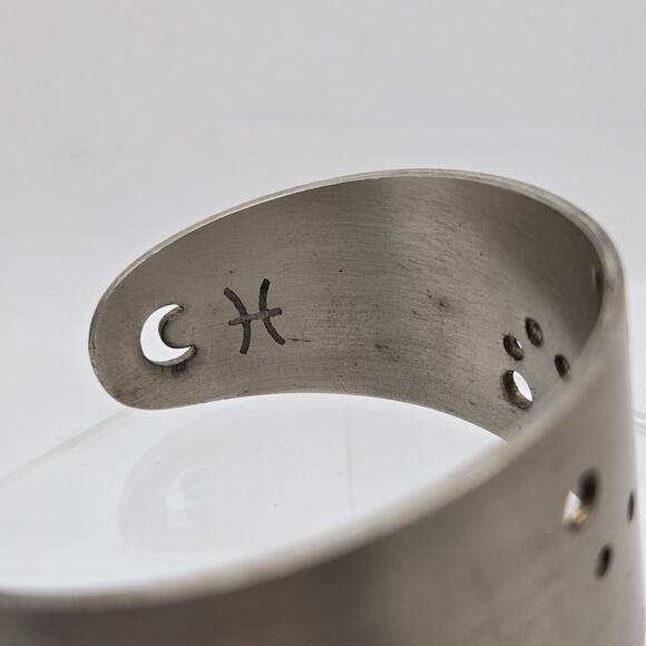 Scout Zodiac Cuff Bracelet Pisces Constellation Cutout Steel Modern Minimal Boho - Picture 7 of 15